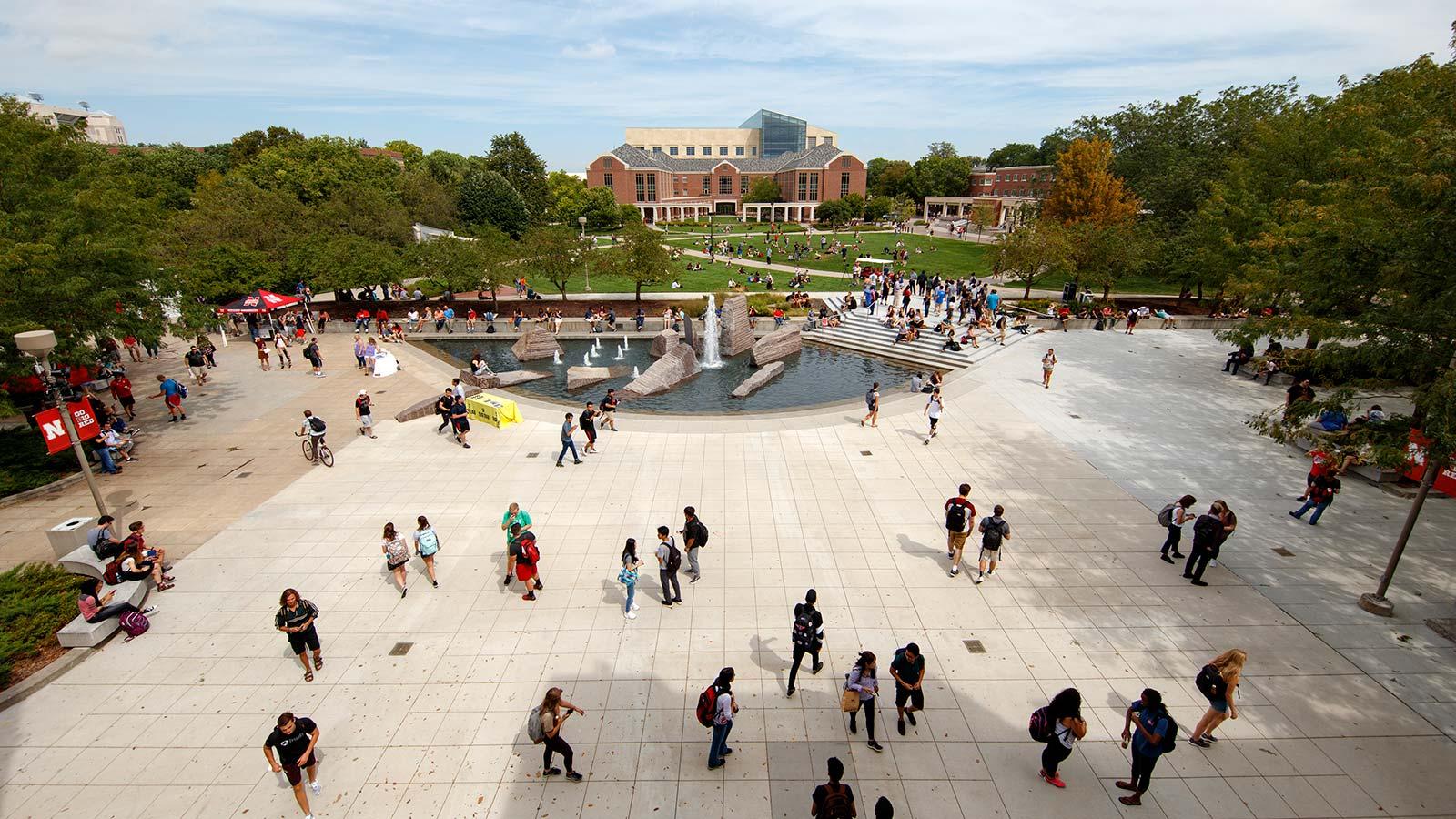 University of Nebraska-Lincoln greenspace fountain